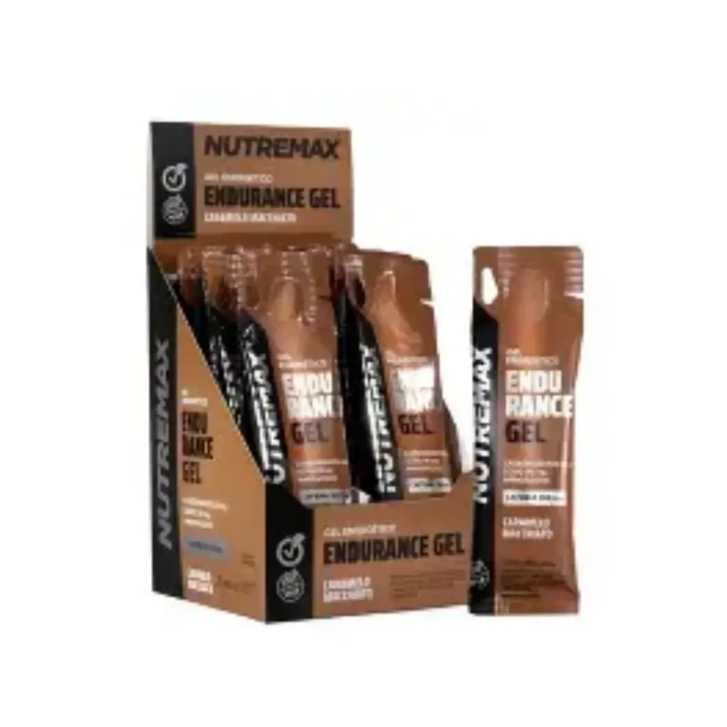 Endurance gel con aminoacidos y cafeina nutremax caja de 12u x 42gs (Chocolate)