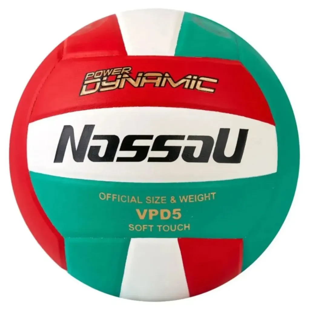 Pelota de voley nassau POWER DYNAMIC Nº 5 Chinese PU Blanco/Rojo/Verde