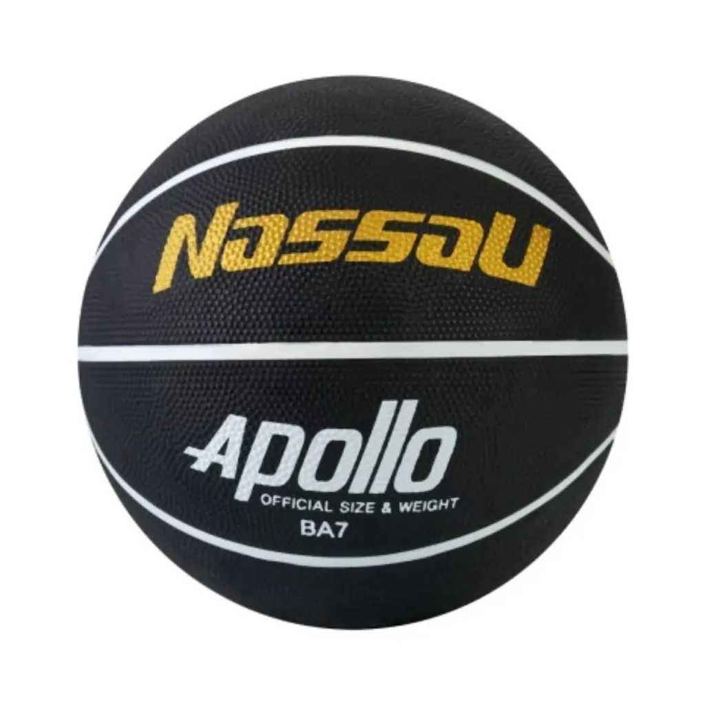 Pelota de basquet nassau APOLLO Nº 7  Special Rubber Negro