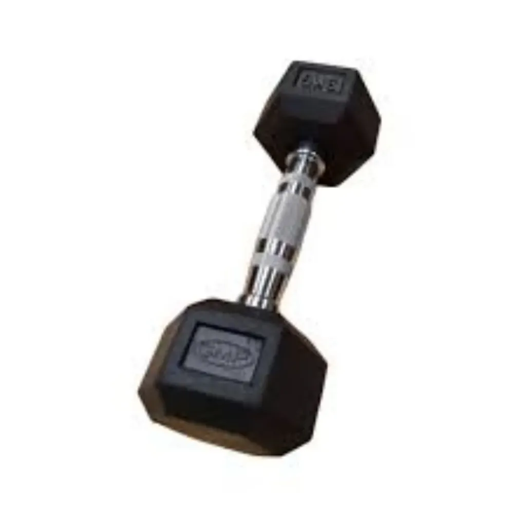 Mancuerna hexagonal caucho 3kg