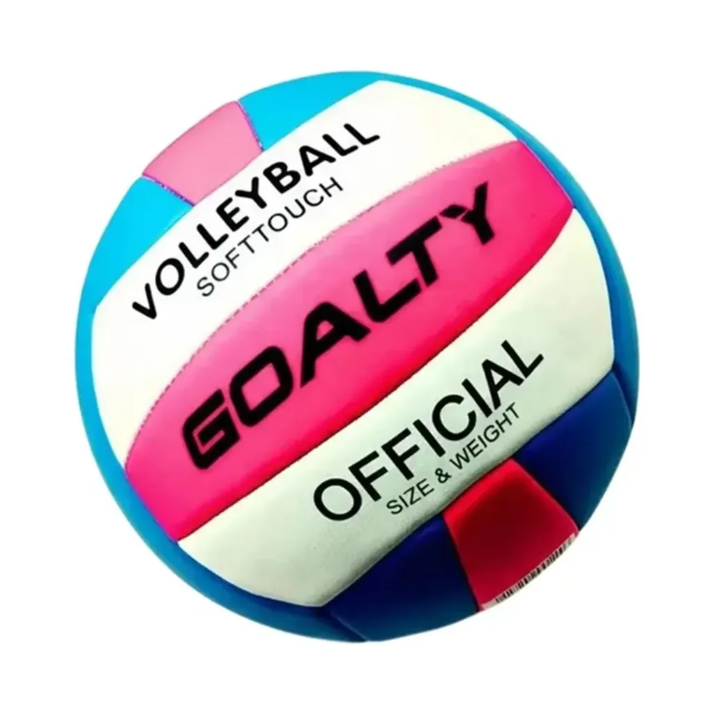 Pelota de voley Goalty Soft Play Nº 5 Blanco/Rosa/Celeste