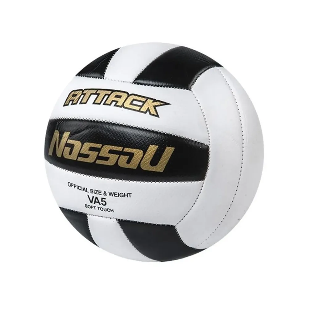 Pelota de voley nassau ATTACK Nº 5  Soft Touch  Blanco/Negro