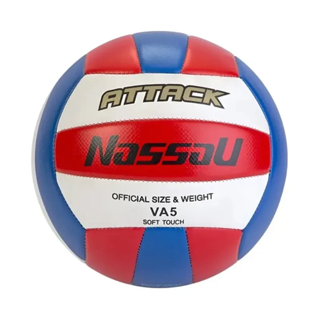 Pelota de voley nassau ATTACK Nº 5  Soft Touch  Blanco/Rojo/Azul