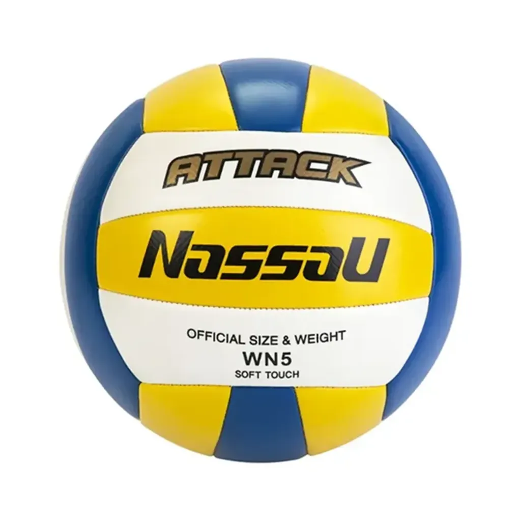 Pelota de voley nassau ATTACK Nº 5  Soft Touch  Blanco/Azul/Amarillo