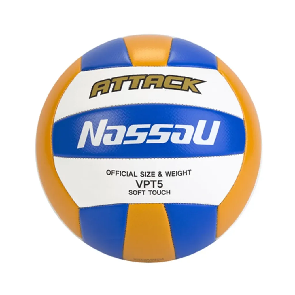 Pelota de voley nassau ATTACK Nº 5  Soft Touch  Blanco/Azul/Naranja