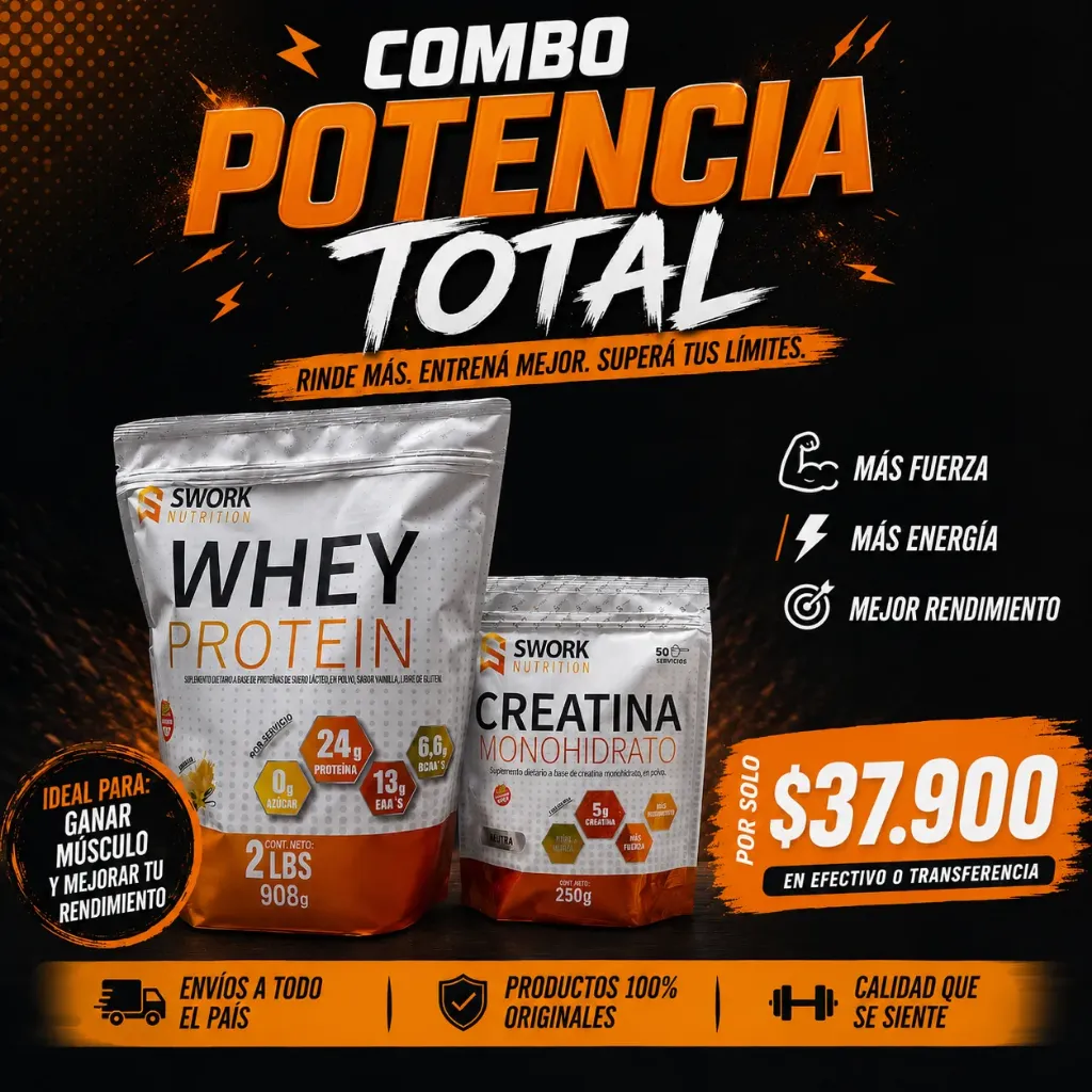 Combo proteina 2lb y creatina 250gs swork