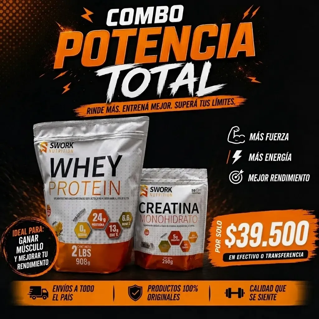 Combo proteina 2lb y creatina 250gs swork