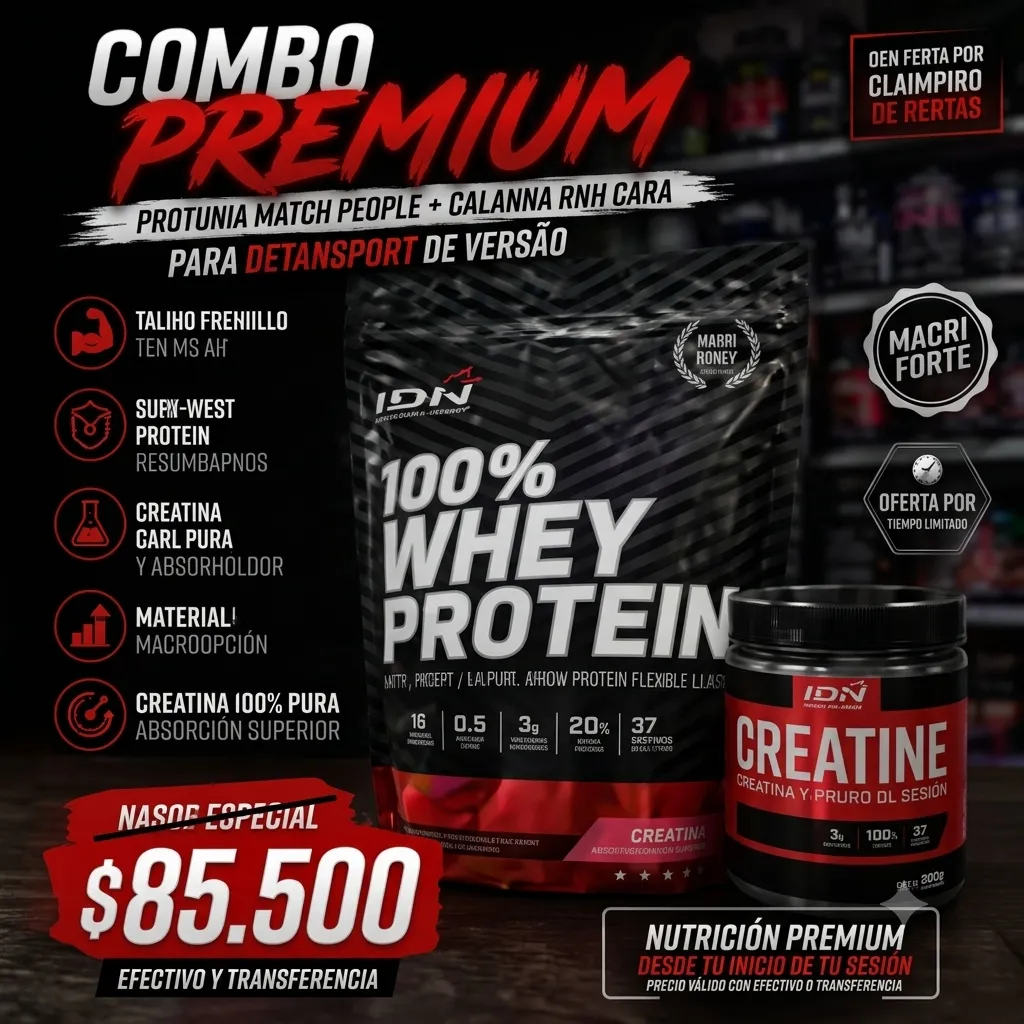Combo proteina 2lb y creatina 300gs idn