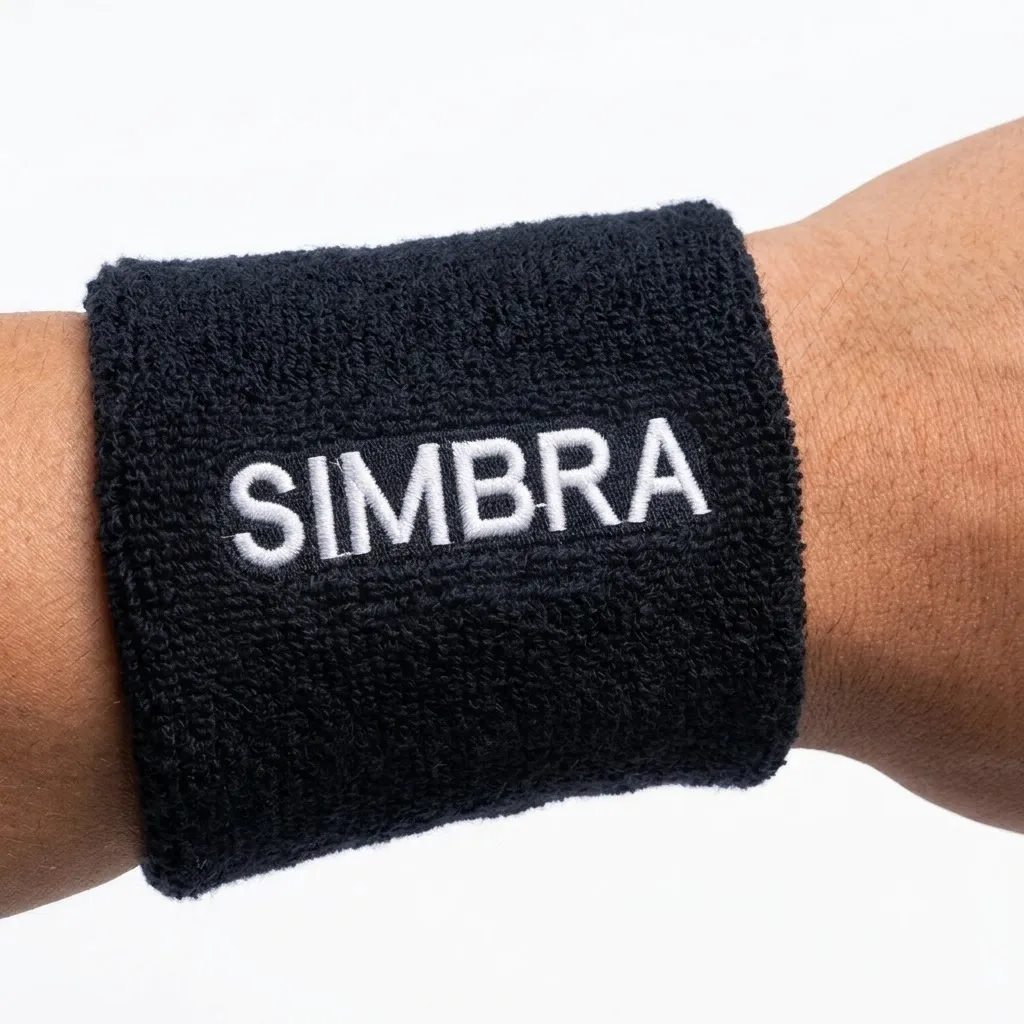 Muñequera de hockey simbra negra 8cm