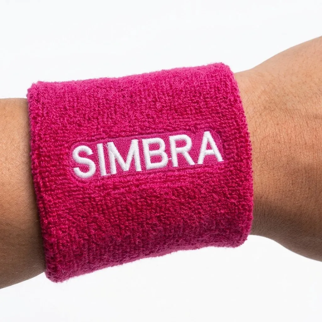 Muñequera de hockey simbra fucsia 12cm