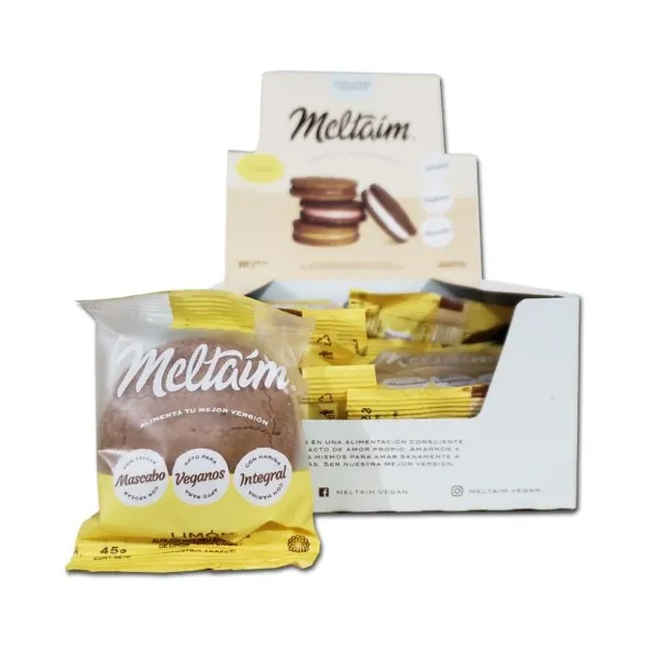Alfajor vegano proteico meltaim caja de 12u x 60g
