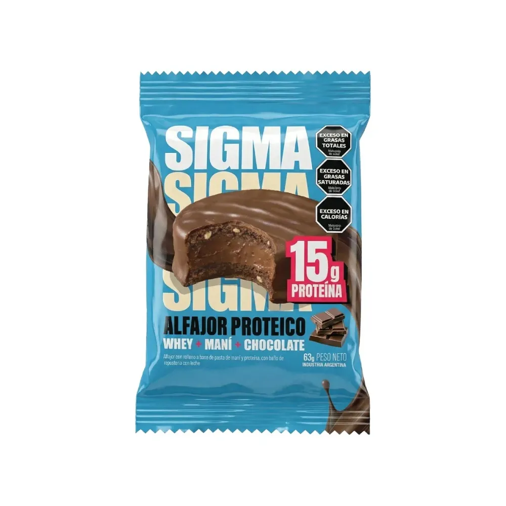 Alfajor proteico sigma unidad x 63g