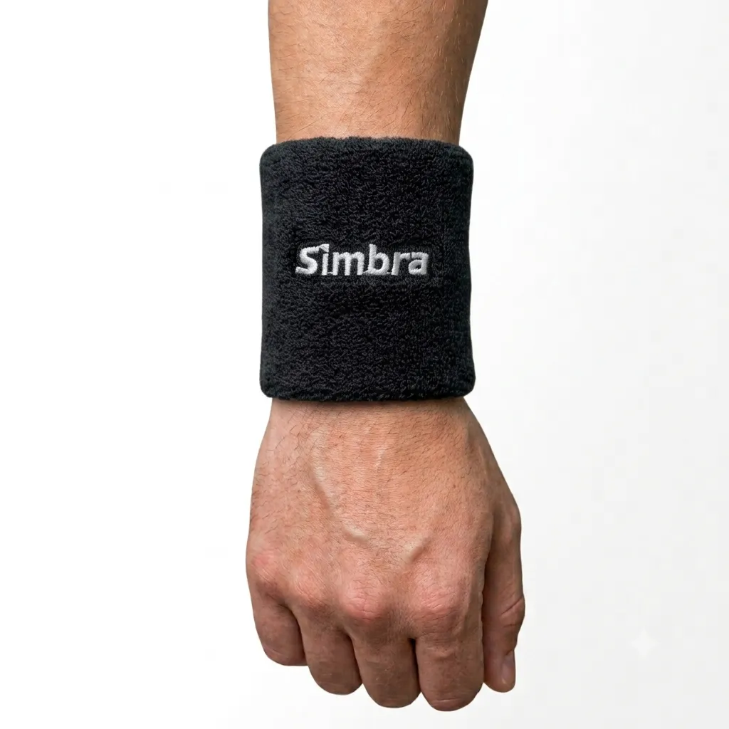 Muñequera de hockey simbra negra 12cm