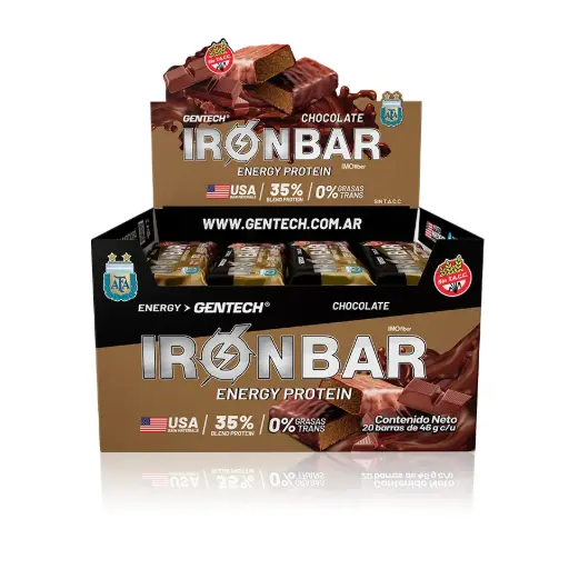 Barra proteica iron bar gentech caja 20x46gs