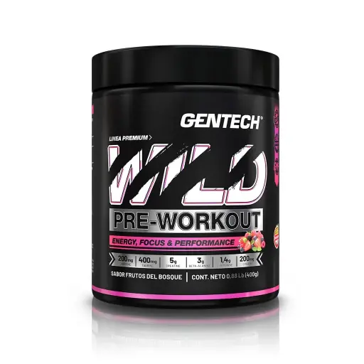 [12595] Pre entreno wild gentech x 400gs frutos del bosque