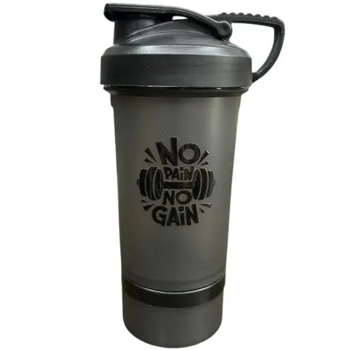 [12626] Shaker FLIP Color Fume 500ml (2 EN 1 + Scoop) NO PAIN NO GAIN