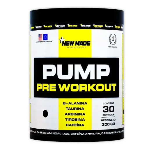 Pre entreno pump new made x 300gs