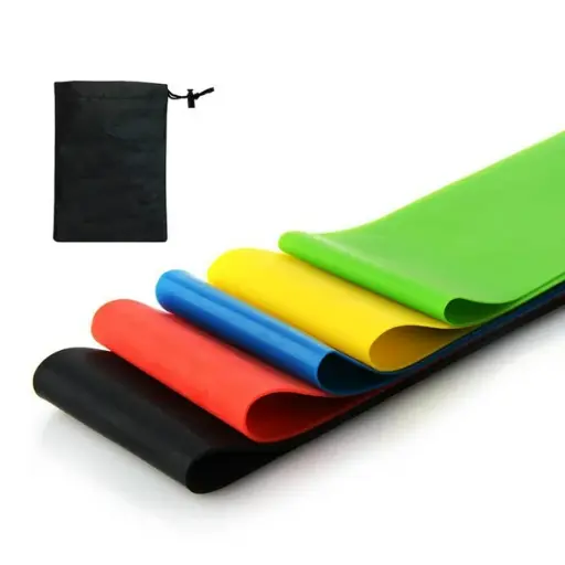 [7930082408056] Kit 5 bandas circulares tipo cinta latex c/funda