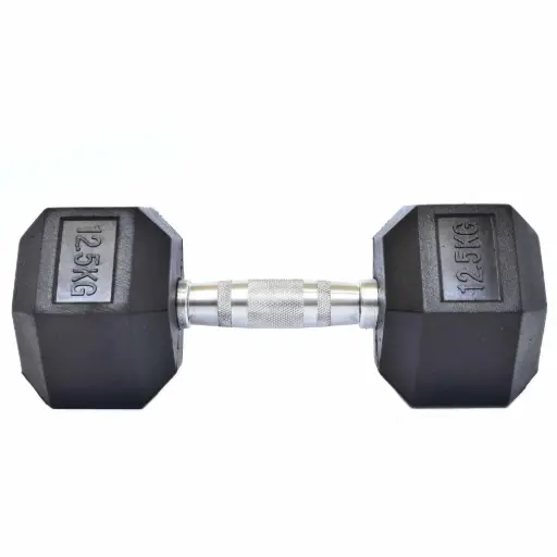 [11015] Mancuerna hexagonal caucho 12,5kg