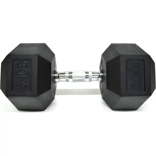 [10841] Mancuerna hexagonal caucho 30kg
