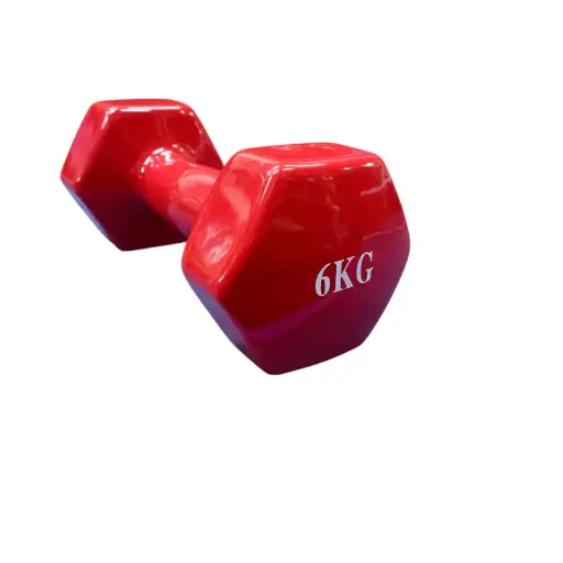 [12553] Mancuerna hexagonal recubierta 6kg