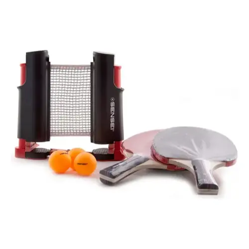 [11266] Set ping pong 2 paletas  + 3 pelotas + red instantanea sensei