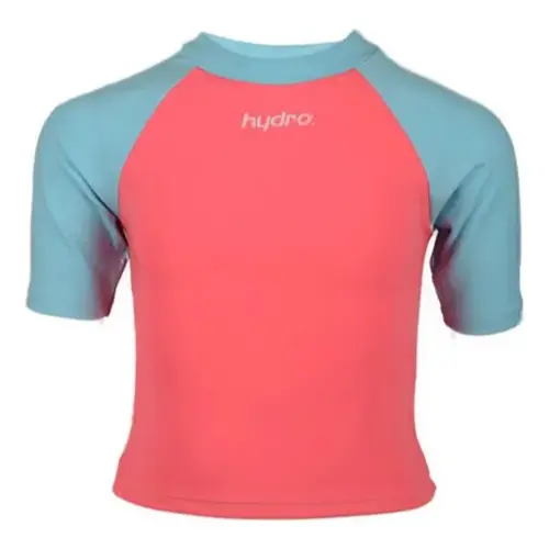 Remera con proteccion uv hydro rojo-turquesa