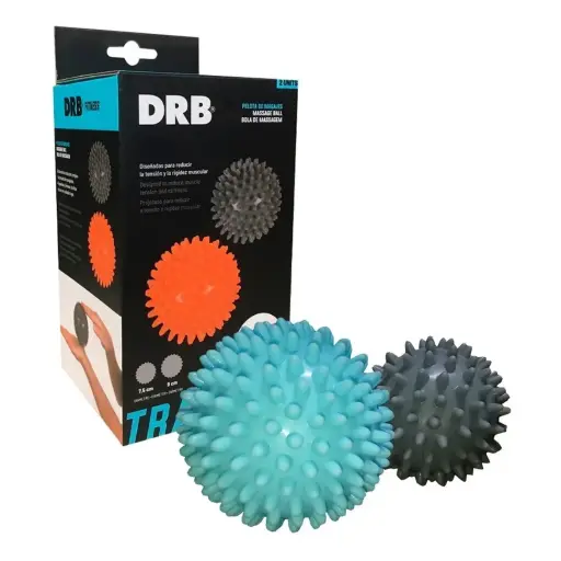 Pelota masajeadora con pinches x 2  drb